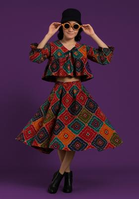 Multicolor Printed Cotton Co-Ord Set