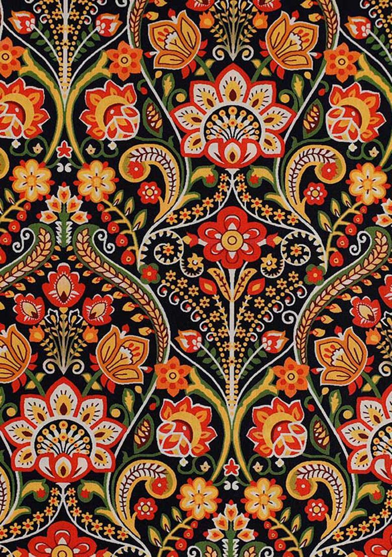 Multicolor Poplin Floral Printed Dress - Indya
