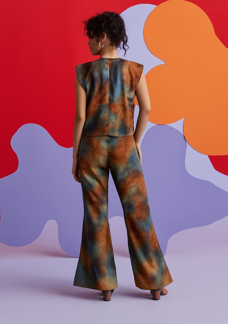 Multicolor Poplin Abstract Printed Co-Ord Set - Indya