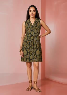 Black Brocade Dress