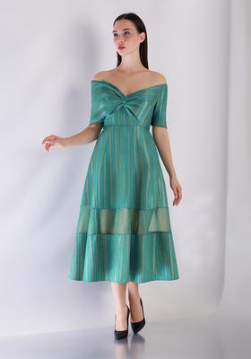 Light Blue Brocade Dress