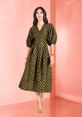 Black Brocade Dress