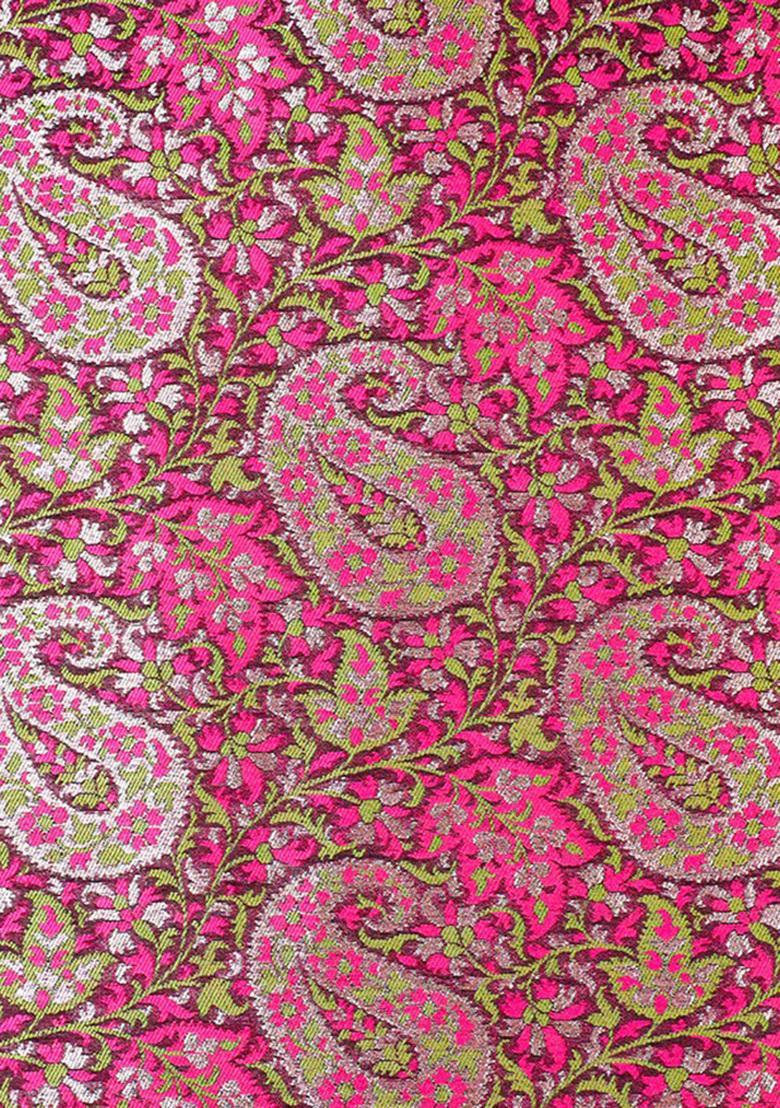 Pink Brocade Dress - Indya
