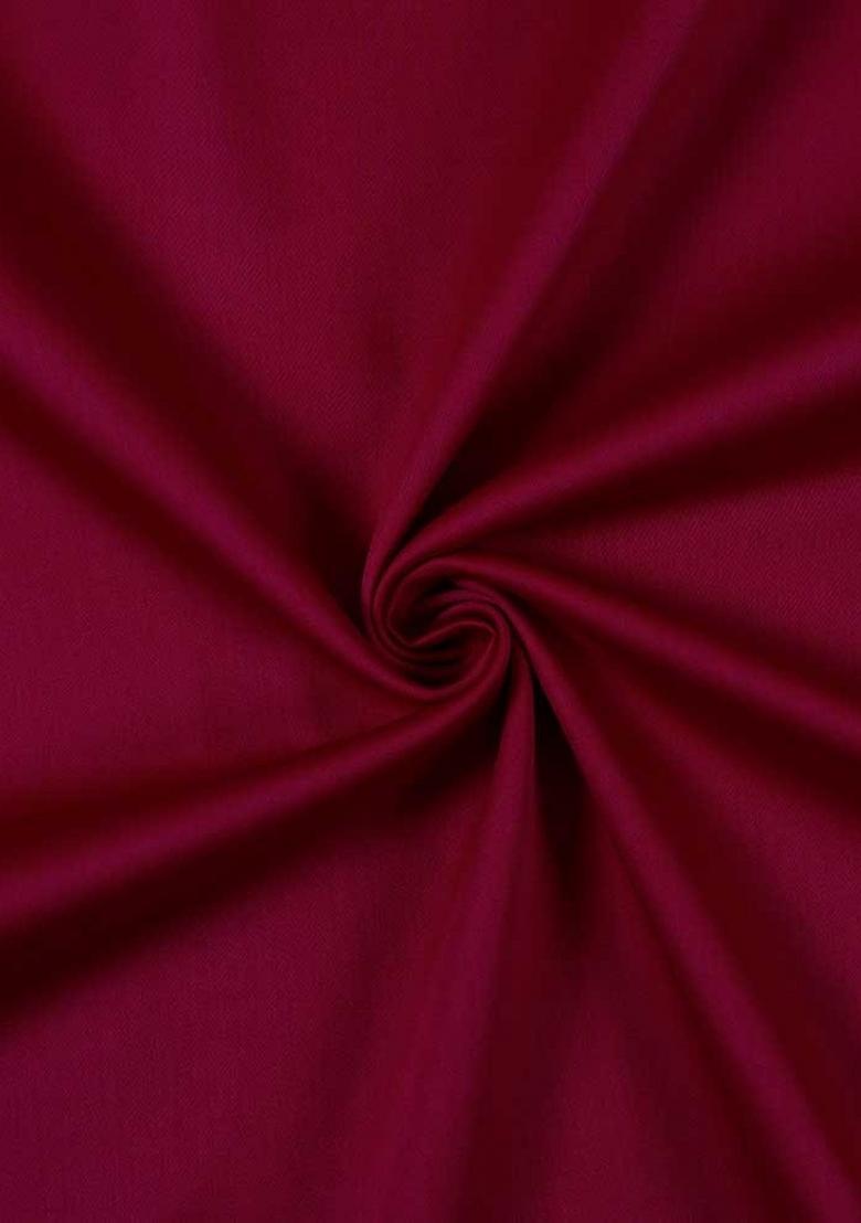 Red Solid Cotton Dress - Indya