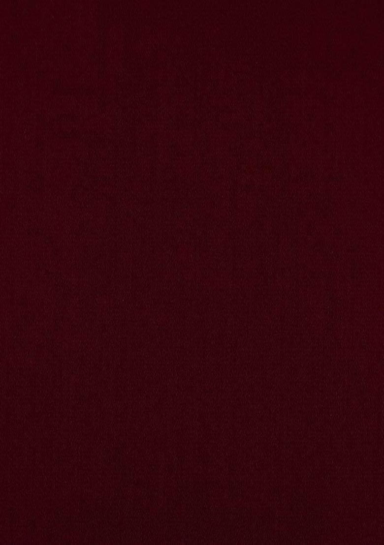 Red Solid Cotton Dress - Indya