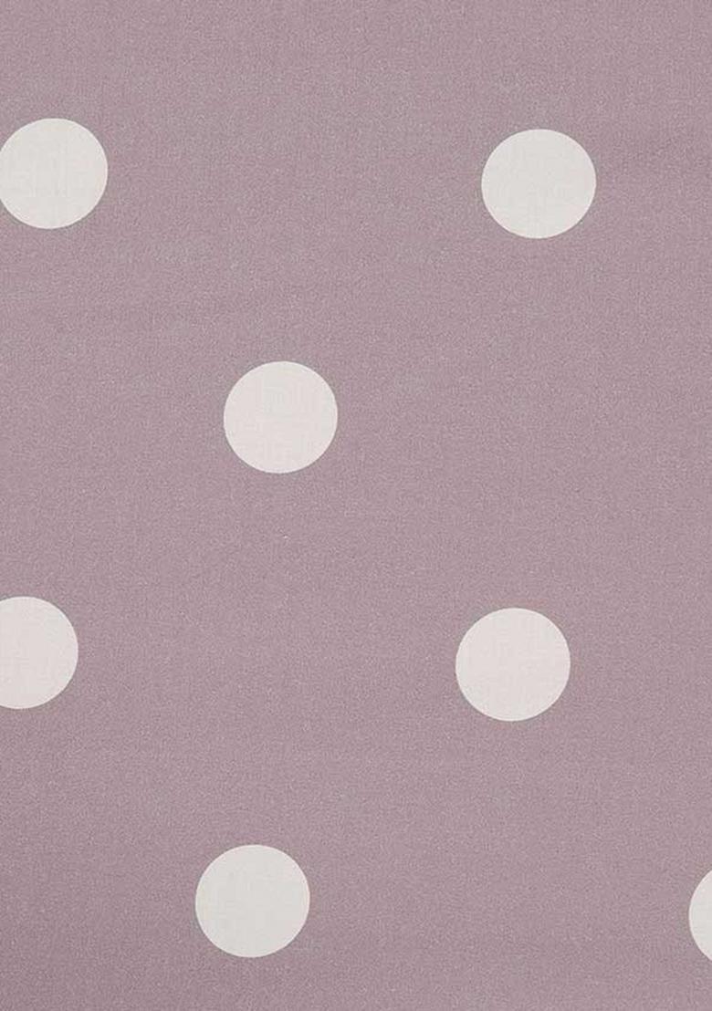 Pink Polka Dot Print Cotton Dress - Indya