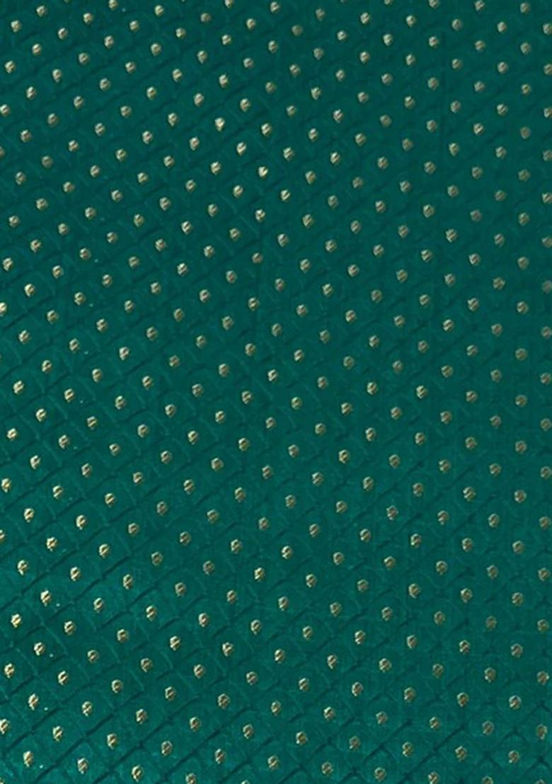 Teal Green Brocade Dress - Indya