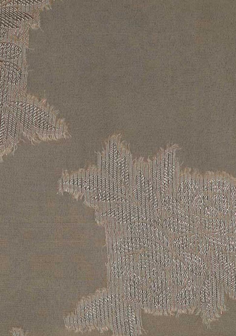 Caramel Brown Georgette Textured Dress - Indya