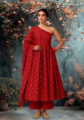 Green Brocade Fusion Set