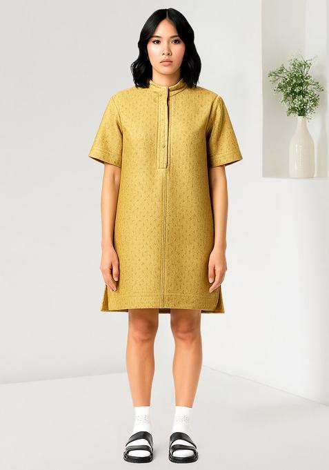 Golden Brocade Dress