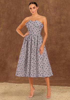 Pink Brocade Dress