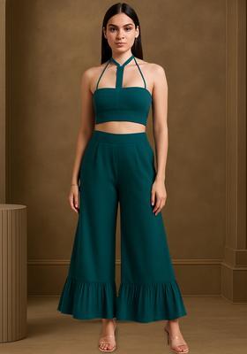 Teal Green Poplin Co-Ord Set
