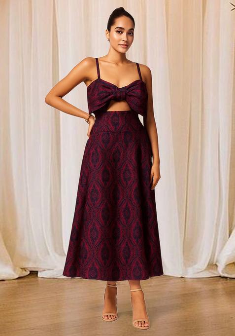 Pink Brocade Dress
