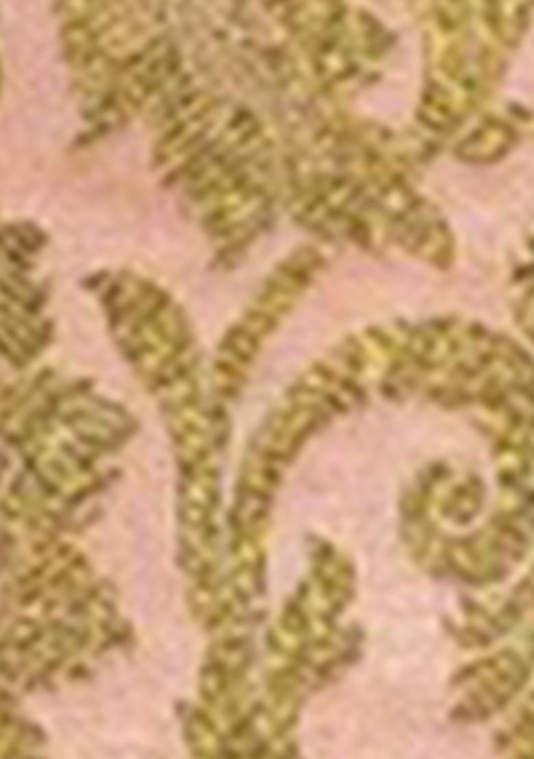 Metalic Gold Brocade Dress - Indya