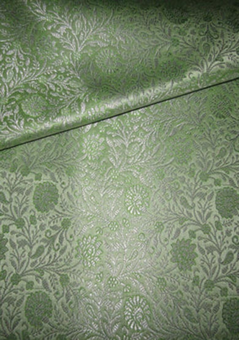 Mint Green Brocade Dress - Indya