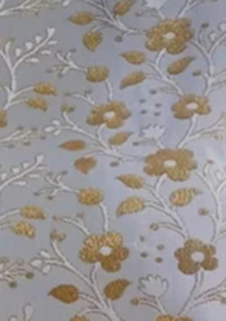 Cream Brocade Dress - Indya