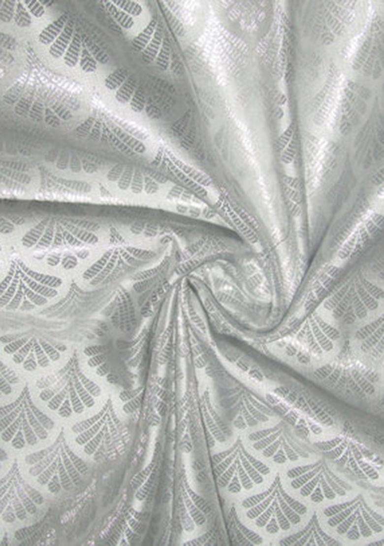 Silver Brocade Dress - Indya