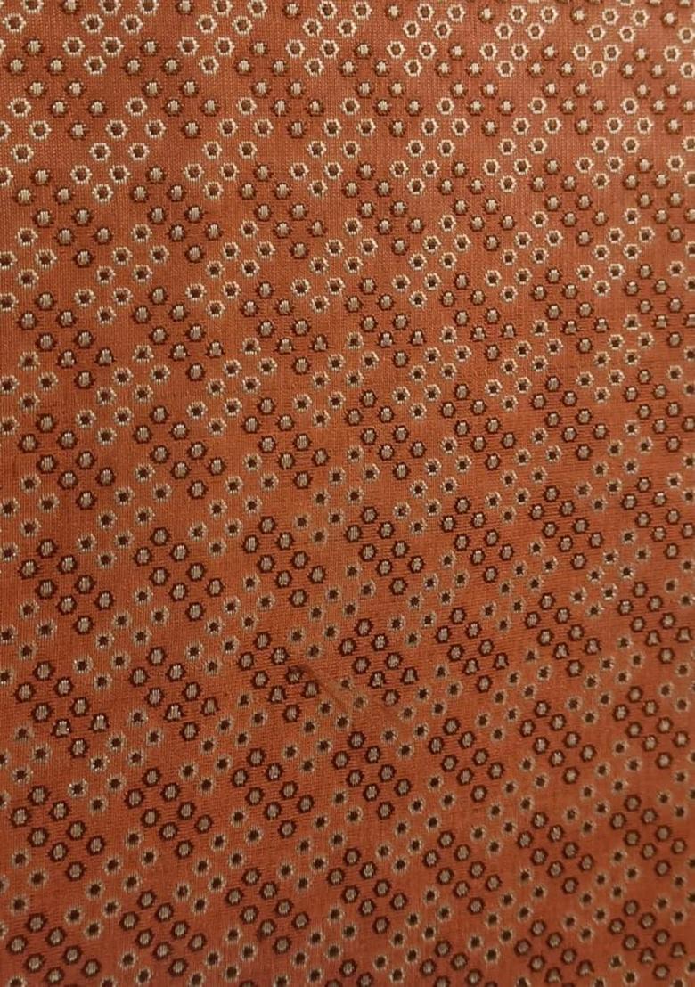 Orange Brocade Dress - Indya