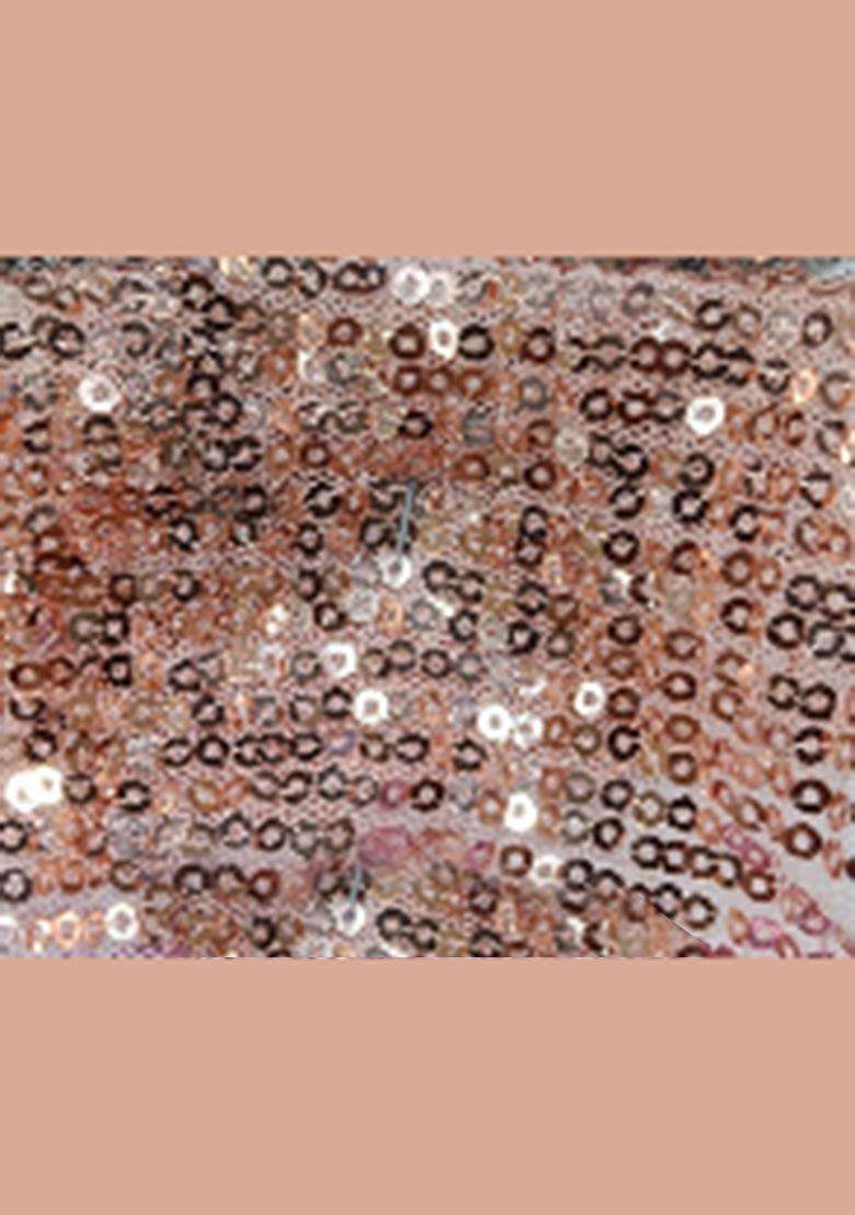 Silver Sequins Embroidery Net Fusion Set - Indya