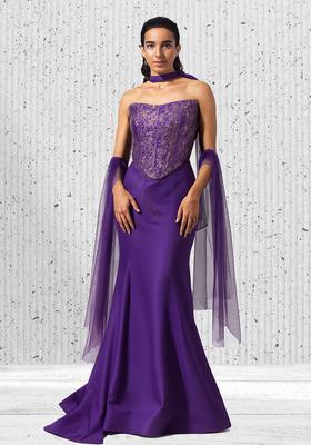 Blue Brocade Fusion Set