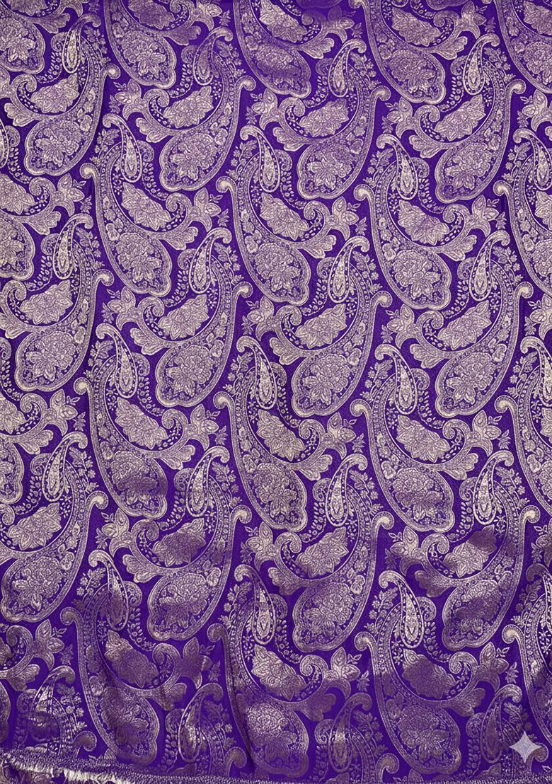 Blue Sequin Net Fusion Set - Indya
