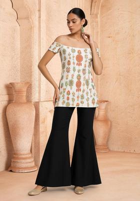 Multicolor Figure Print Silk Blend Fusion Set