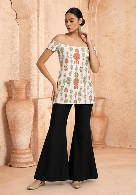 Multicolor Figure Print Silk Blend Fusion Set