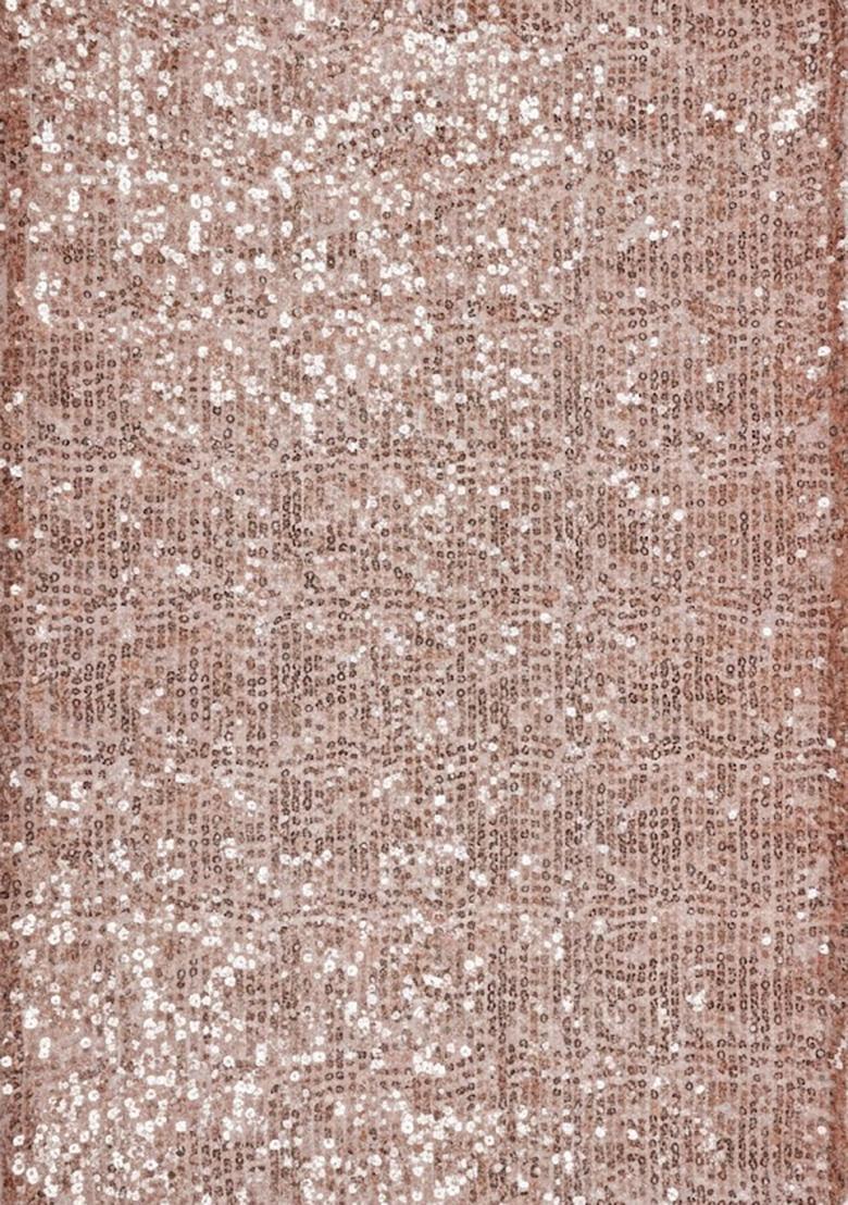 Rose Gold Sequin Net Lehenga Set - Indya