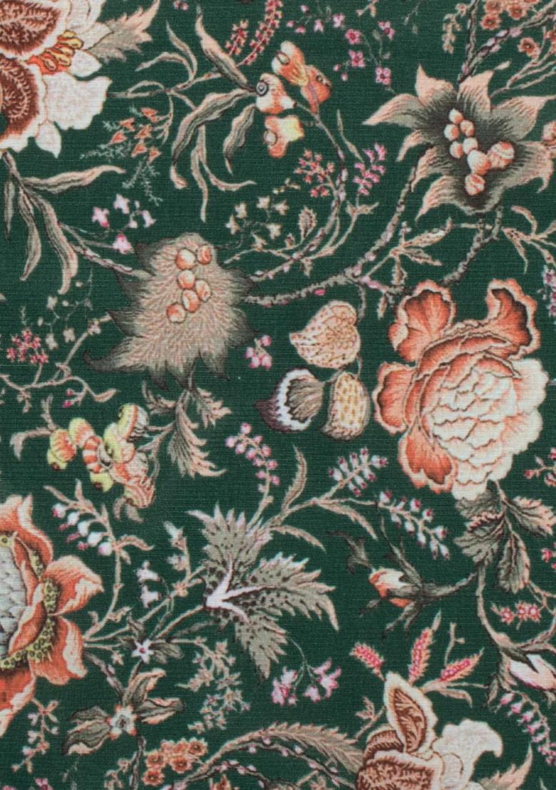 Deep Green Floral Print Silk Blend Sharara Set - Indya