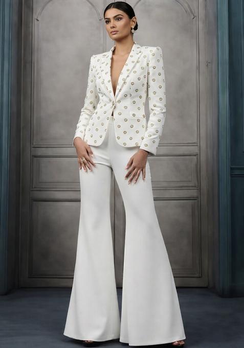 White Sequin Shimmer Fusion Set