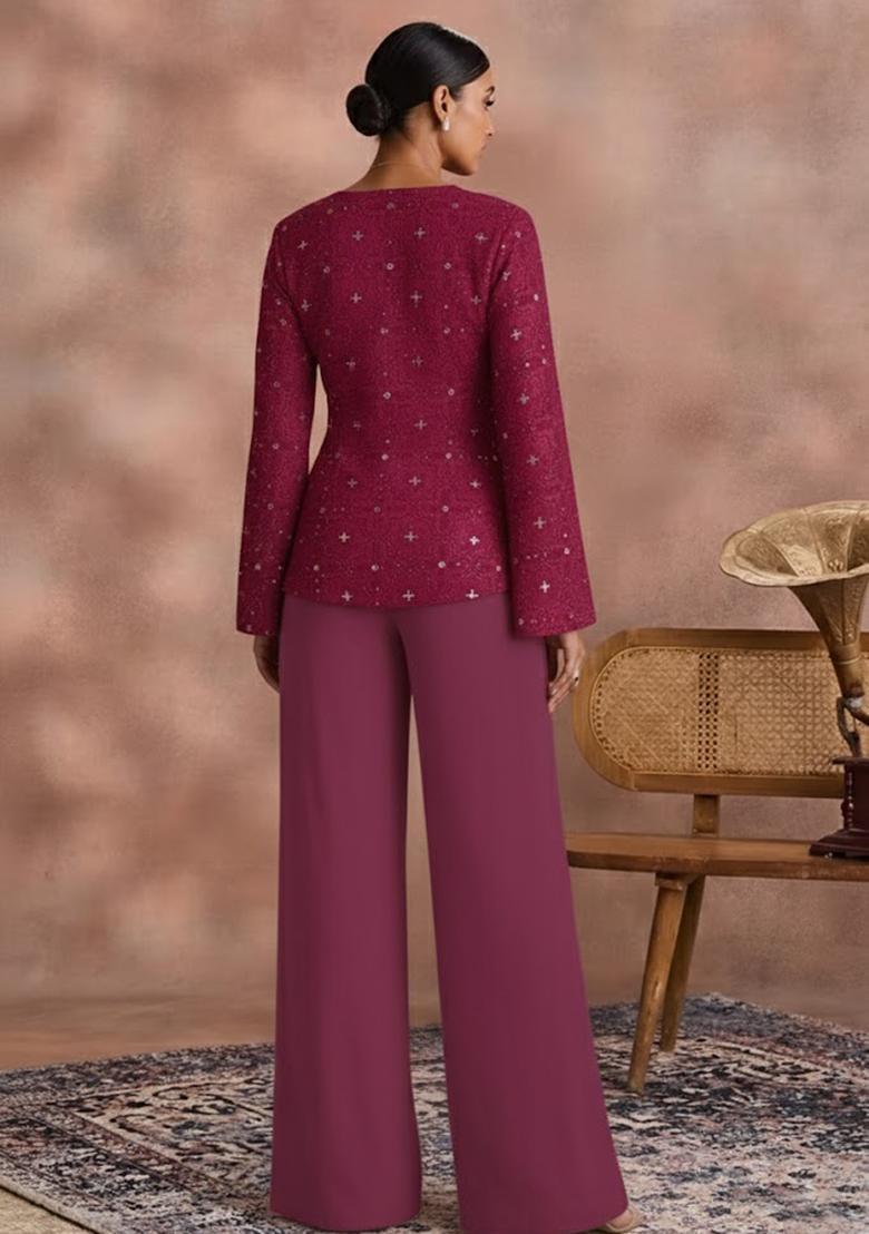 Pink Sequin Shimmer Fusion Set - Indya