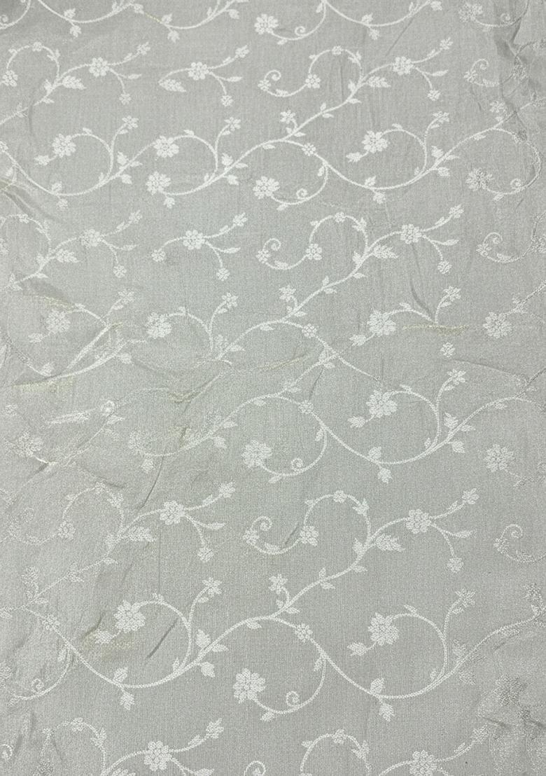 Off White Jacquard Tissue Fusion Set - Indya