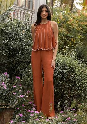 Rust Crepe Handwork Fusion Set