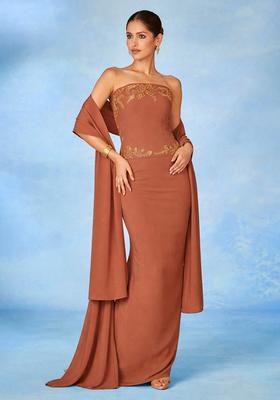 Rust Crepe Handwork Fusion Set