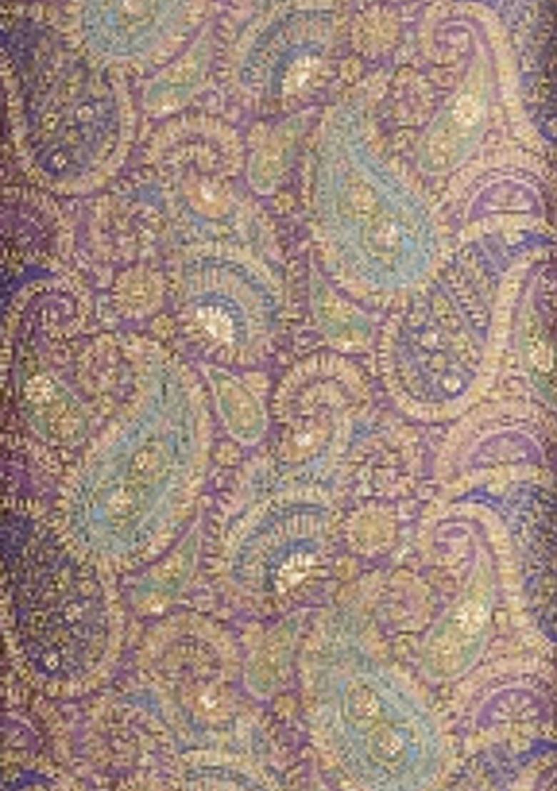 Dusty Purple Printed Jacquard Anarkali Set - Indya