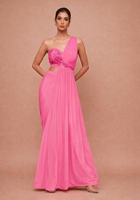 Pink Crepe Handwork Fusion Set