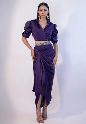 Purple Hand Work Chinon Fusion Set