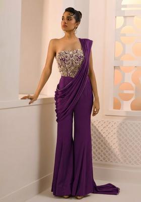 Purple Hand Work Chinon Fusion Set