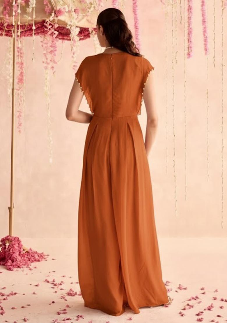 Rust Hand Work Chinon Fusion Set - Indya