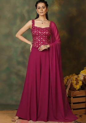 Rani Pink Silk Blend Lehenga Set