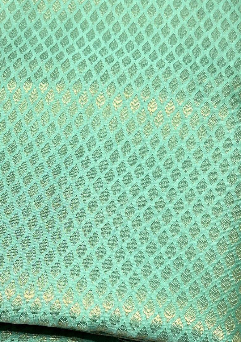 Mint Green Brocade Lehenga Set - Indya