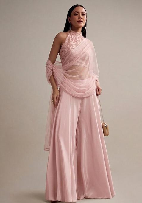 Dusty Rose Embroidered Tissue Fusion Set
