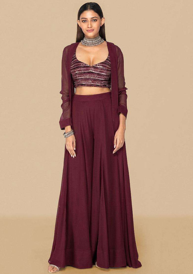 Wine Handwork Fusion Set - Indya