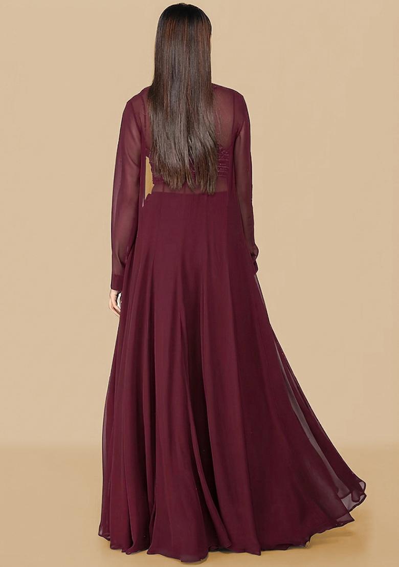 Wine Handwork Fusion Set - Indya