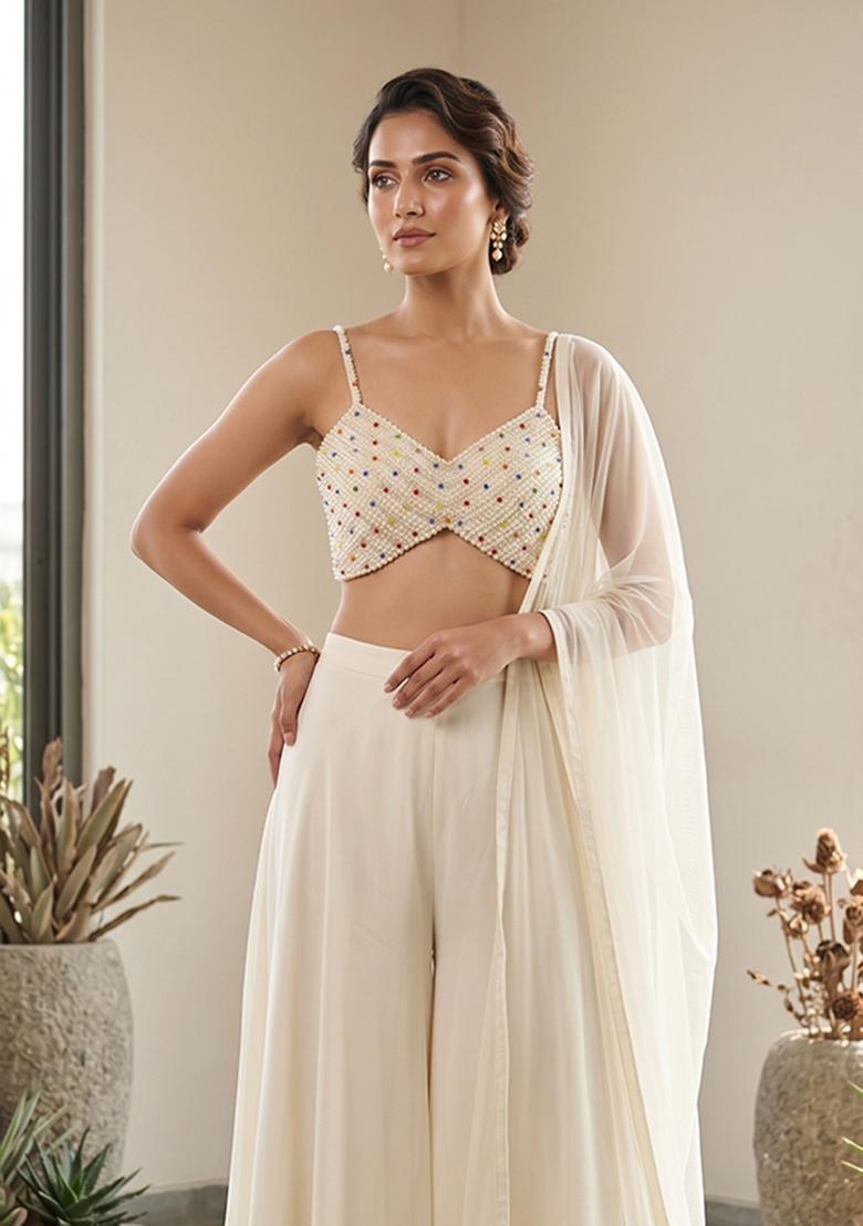 Ivory Handwork Fusion Set - Indya