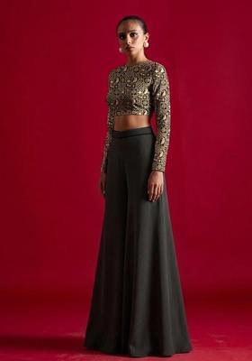 Deep Brown Printed Fusion Set