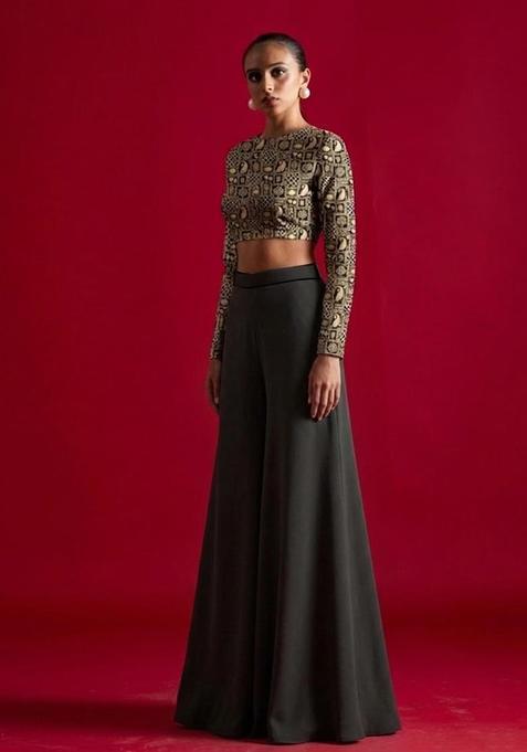 Deep Brown Printed Fusion Set