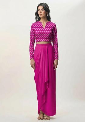 Hot Pink Silk Blend Fusion Set