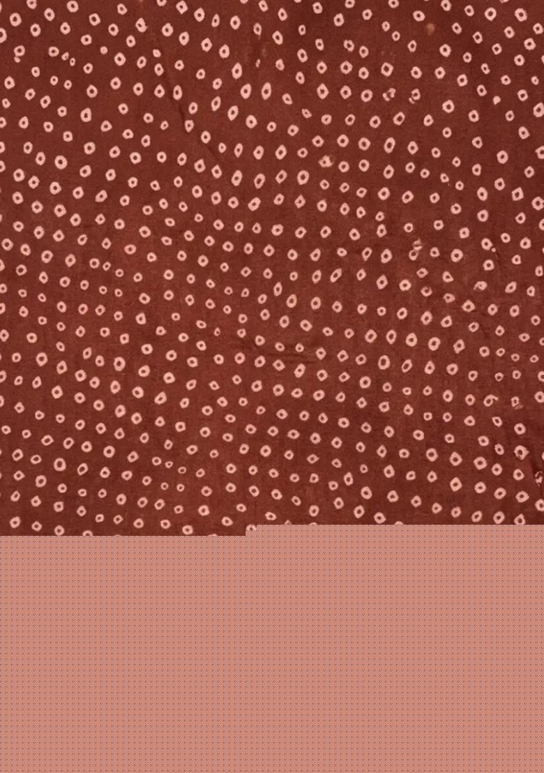 Brown Printed Crepe Fusion Set - Indya