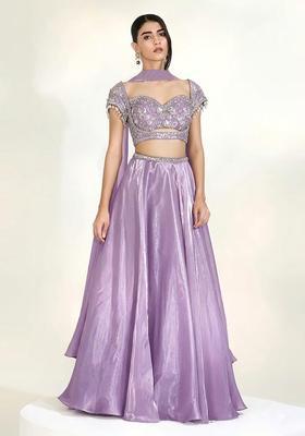 Lavender Purple Handwork Lehenga Set